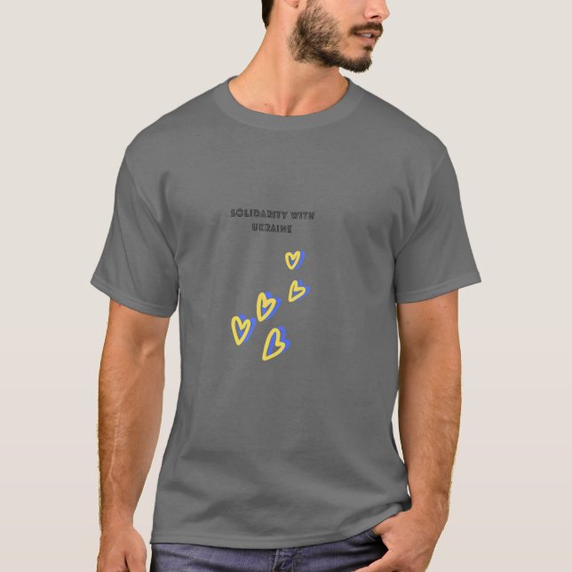 Solidaritet med Ukraina T Shirt (Framsida)