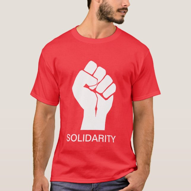 Solidaritet med Wisconsin's Unions T-shirt (Framsida)