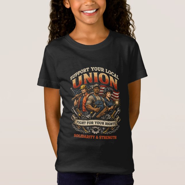 Solidaritet och styrka t shirt (Framsida)