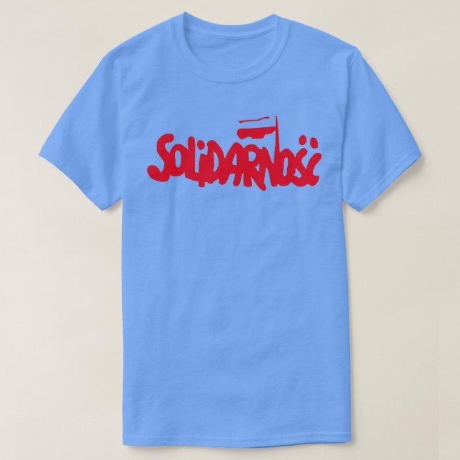 Solidaritet Polska fackföreningen och Rörelsen för T Shirt (Design framsida)