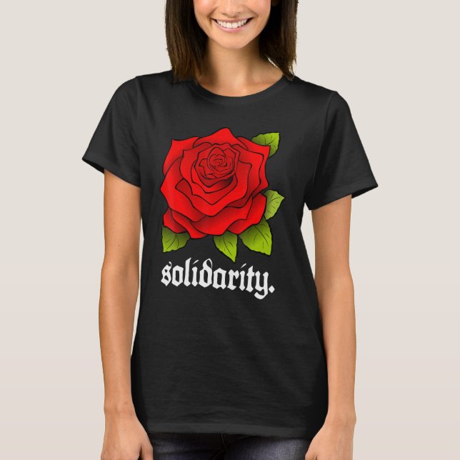 Solidaritet Ro - Solidaritet Röd ros Cute Bold Me T Shirt (Framsida)