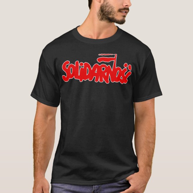 Solidaritet Solidarnosc t-Shirt Polska fackförenin (Framsida)
