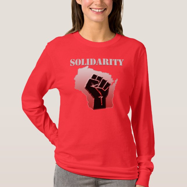 Solidaritet Wisconsin T Shirt (Framsida)