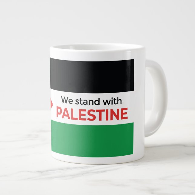 Solidaritetens helgdag: Palestina Flagga Specialty Jumbo Mugg (Framsida höger)