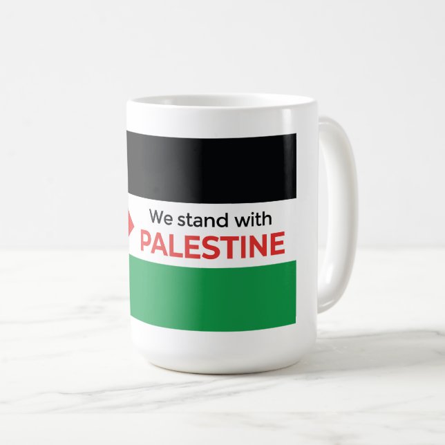 Solidaritetens sipp: Palestinas Flagga-kaffe Mugg (Framsida höger)
