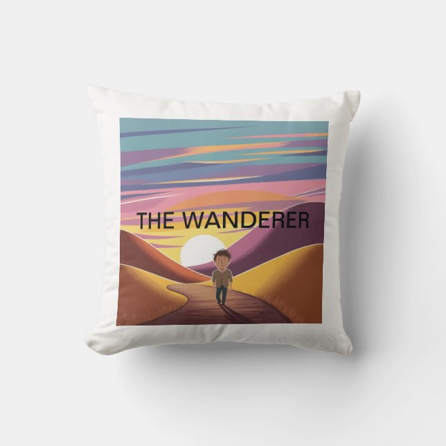 Solidaritets resa vid Sunset Kudde (Framsida)