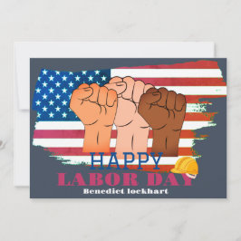 Solidaritetsarbetarnas enhetsdag med USA flagga T Tack Kort