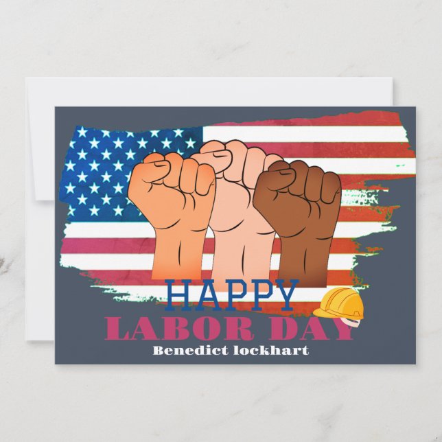 Solidaritetsarbetarnas enhetsdag med USA flagga T Tack Kort (Framsida)