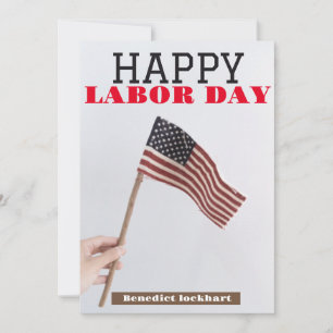 Solidaritetsarbetarnas enhetsdag med USA flagga Tack Kort
