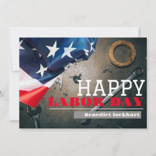Solidaritetsarbetarnas enhetsdag med USA flagga Tack Kort