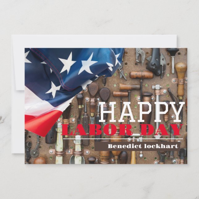 Solidaritetsarbetarnas enhetsdag med USA flagga Tack Kort (Framsida)