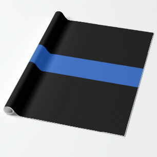 Solidaritetssymbolen för polisen i Blue Line Flag Presentpapper