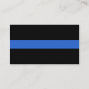 Solidaritetssymbolen för polisen i Blue Line Flag Visitkort