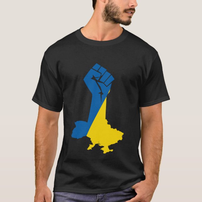 SolidaritetUkraina T-tröja Tee Shirt (Framsida)