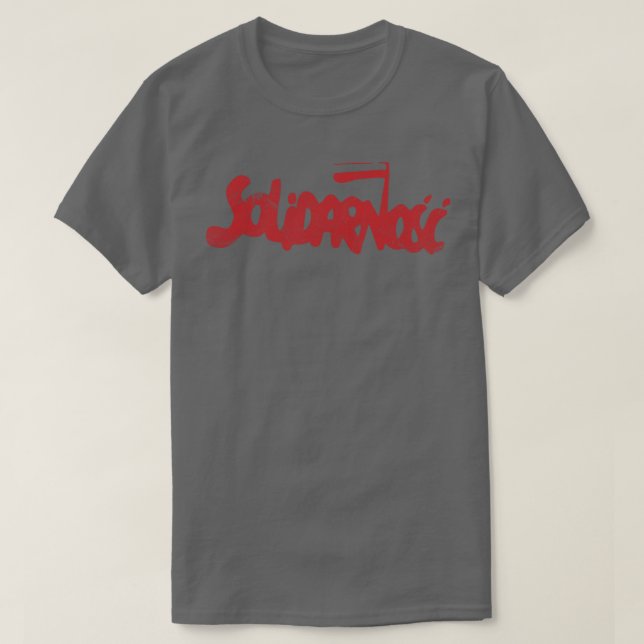 Solidarnosc 80-talet Polska fackföreningen T Shirt (Design framsida)