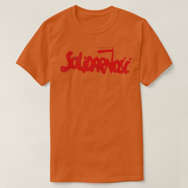 Solidarnosc 80-talet Polska fackföreningen T Shirt (Design framsida)