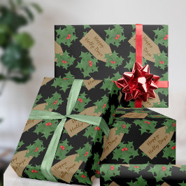 Soliday Festiv Julenyppon Svart Jul Presentpapper
