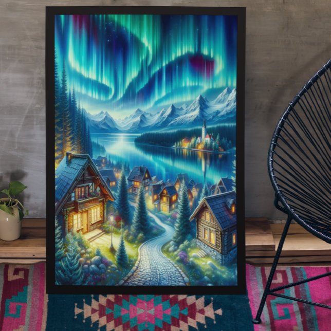 Soliditet: Cabin Amidst Enchanted Skogen Poster (Skapare uppladdad)