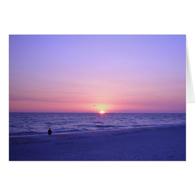 Soliditet vid solnedgång hälsningskort (Framsidan Horizontal)