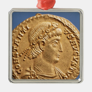Solidus av Constantinius II Julgransprydnad Metall