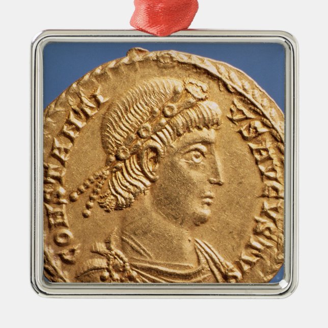 Solidus av Constantinius II Julgransprydnad Metall (Framsidan)