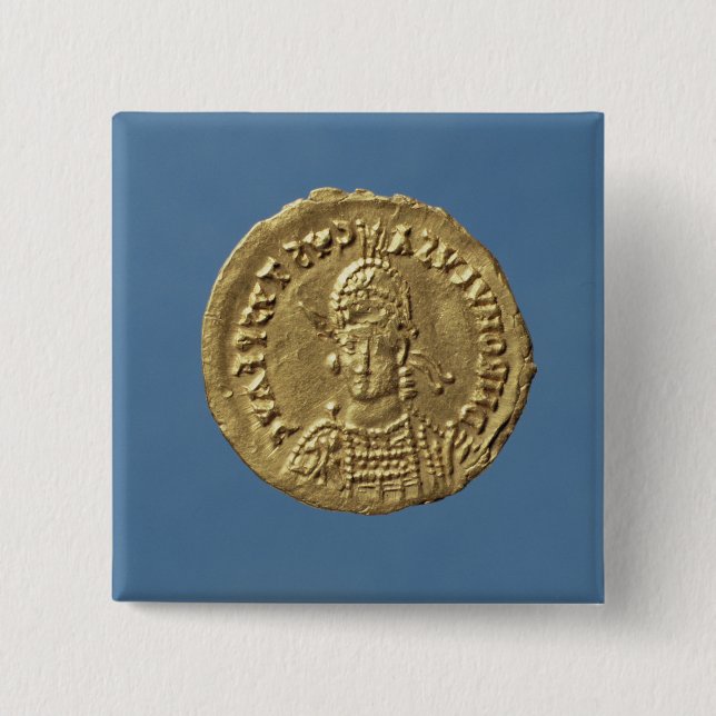 Solidus av Romulus Augustulus Knapp (Framsida)