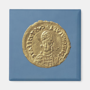 Solidus av Romulus Augustulus Magnet