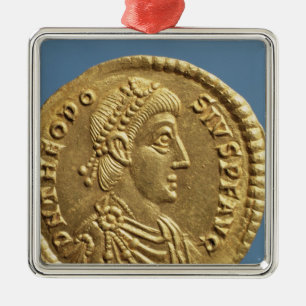 Solidus av Theodosius mig den draperade underbaren Julgransprydnad Metall