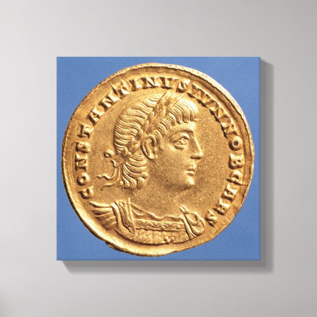 Solidus Constantine II Caesar-kuperad Canvastryck (Framsida)
