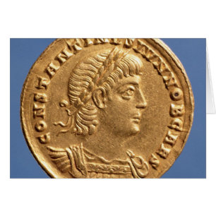 Solidus Constantine II Caesar-kuperad Hälsningskort