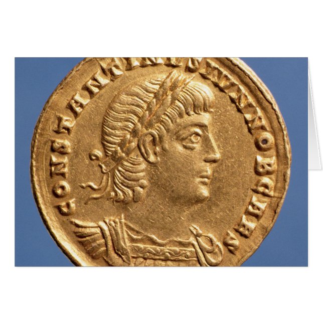 Solidus Constantine II Caesar-kuperad Hälsningskort (Framsidan Horizontal)