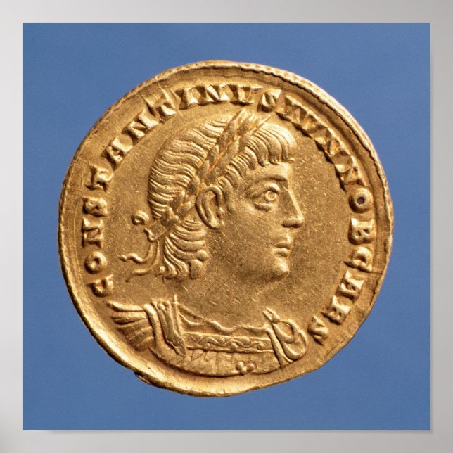 Solidus Constantine II Caesar-kuperad Poster (Framsidan)