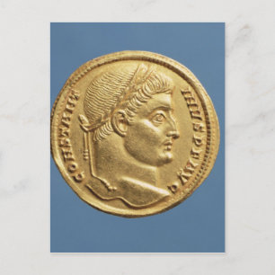 Solidus of Constantine I Vykort