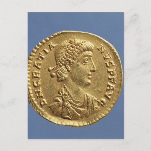 Solidus of Gratian draped Vykort (Framsida)