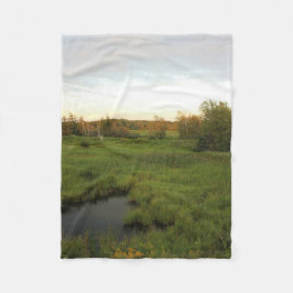 Solig äng fleecefilt