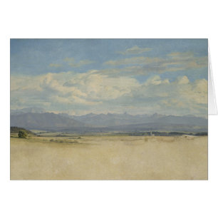 Solig bergig panorama, 1829 hälsningskort