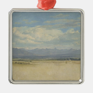 Solig bergig panorama, 1829 julgransprydnad metall