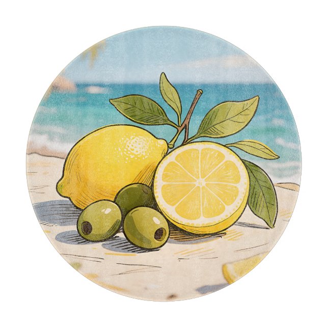Solig Citron Oliv Strandfrisk (Framsidan)
