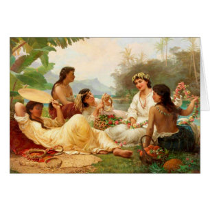 "Solig Clime, Tahiti" - Nicholas Chevalier Hälsningskort