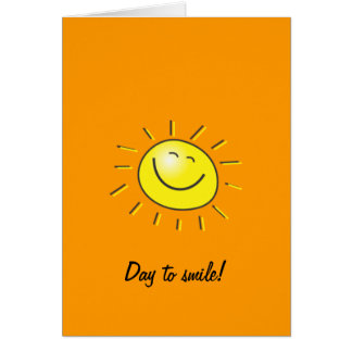 Solig dag som ler solen, dag för att le! hälsningskort