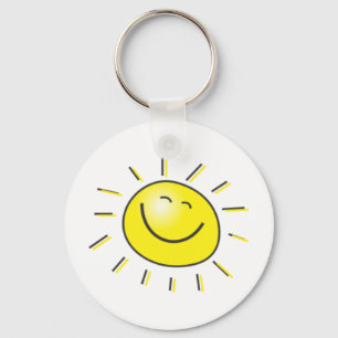 Solig dag som ler solen, dag för att le! nyckelring