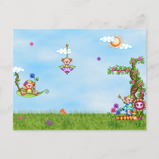 Solig dagvykort vykort (Framsida)