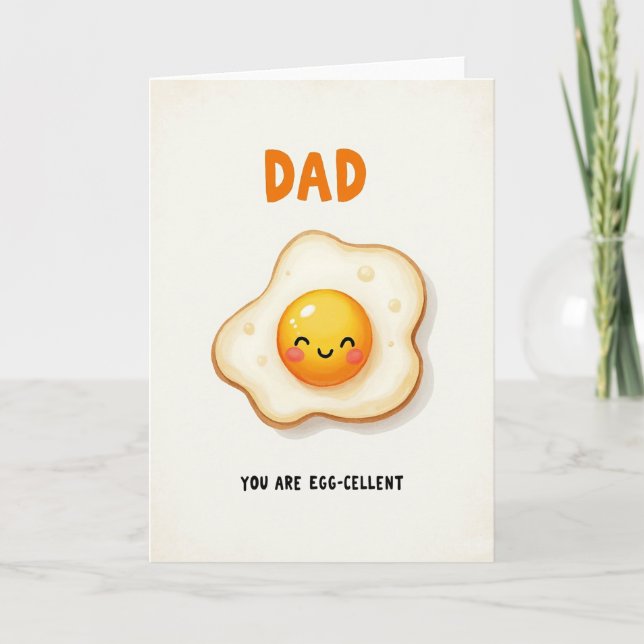 Solig fadersdag Gulkort Kort (Framsida)