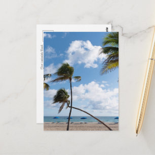 Solig Fort Lauderdale-strand Vykort
