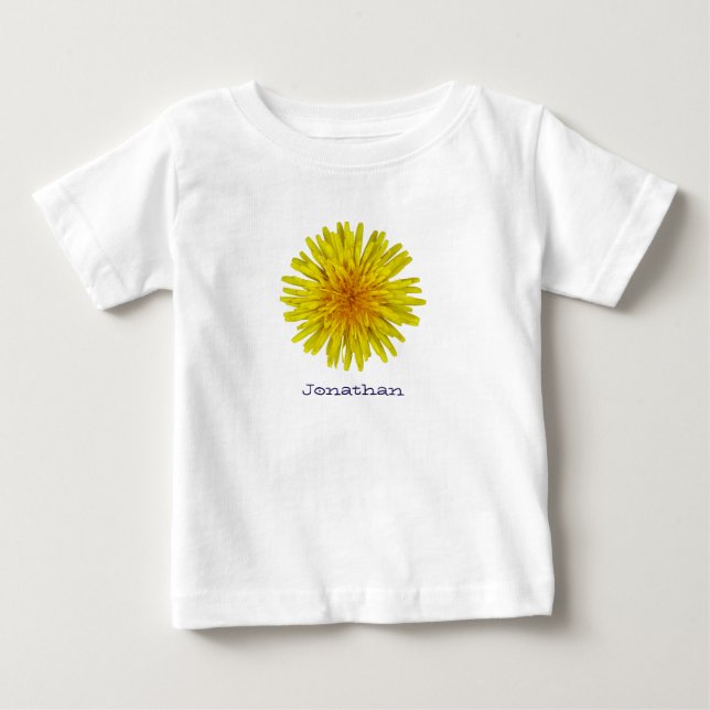 Solig gul maskrosblomma för sommar på någon färg tee (Framsida)