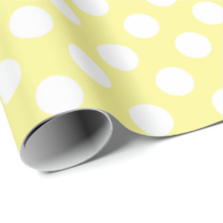 Solig gult- och vitpolka dots presentpapper