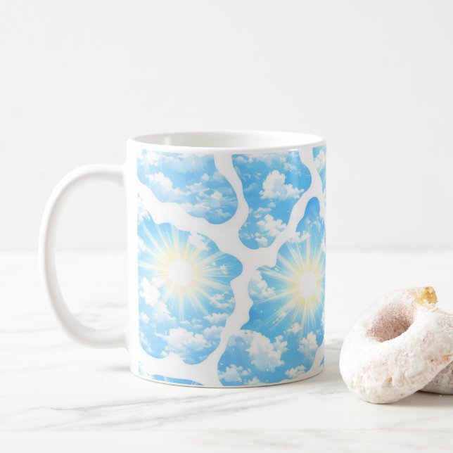 Solig himmel molnmönster kaffemugg (Med munk)