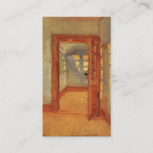 Solig impressionist inre Anna Ancher för öppen Visitkort