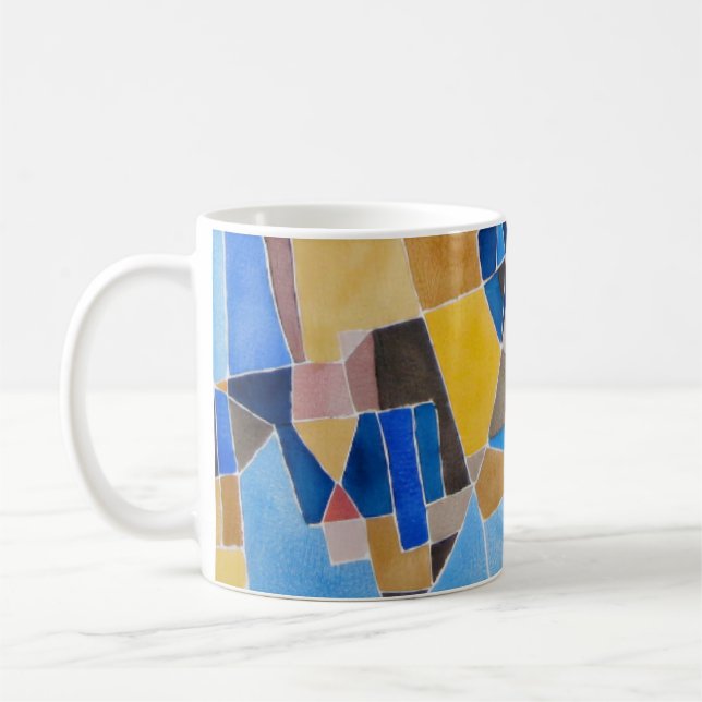 Solig kubistisk morgon kaffemugg (Vänster)