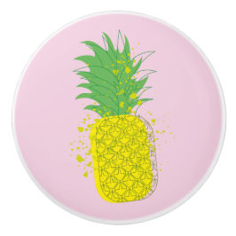 Solig Modern Grafik av Ananas Gul Grön  Knopp